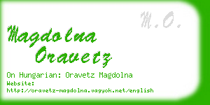 magdolna oravetz business card